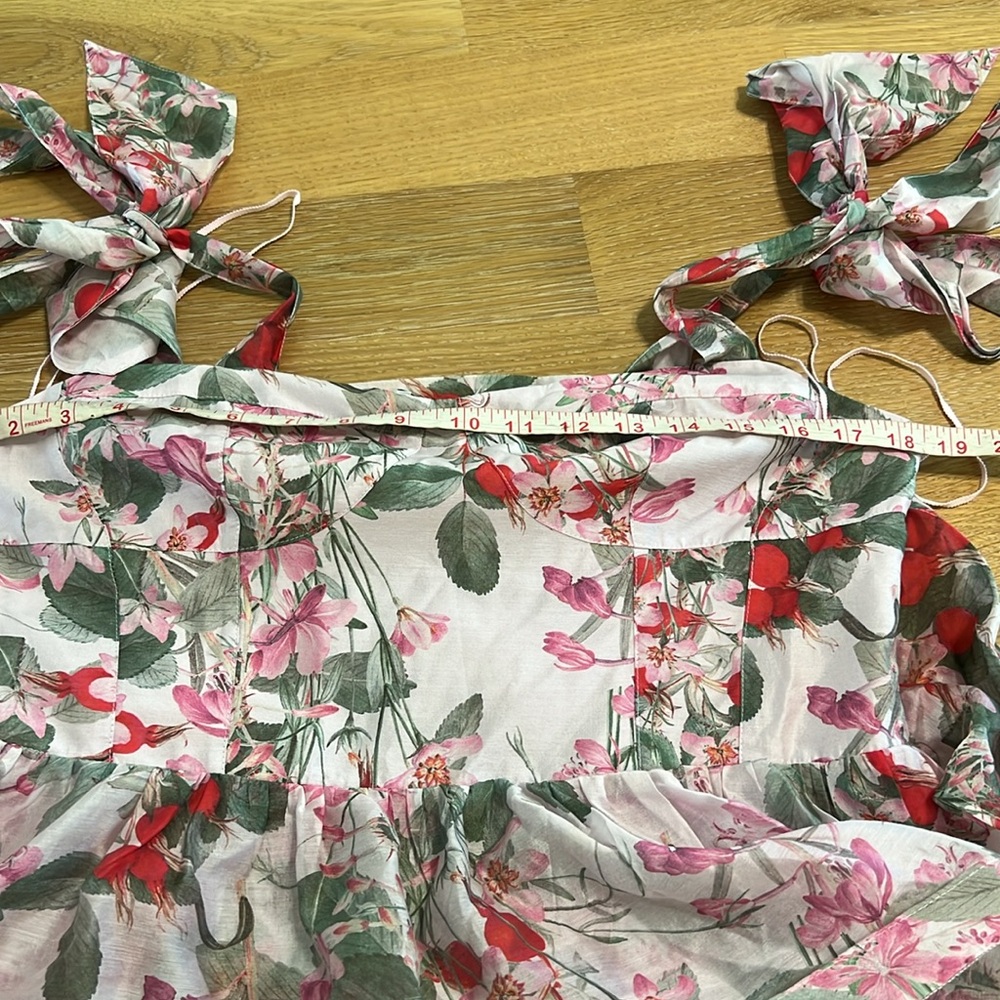 & Other Stories Corset front Tiered Floral Ruffled maxi Dress size 12 NWOT - Picture 9 of 12